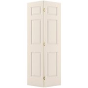 Codel Doors 24" x 80" Primed 6-Panel Colonist Molded Hollow Core Bifold Door and Hardware 2068MHCCOLBF